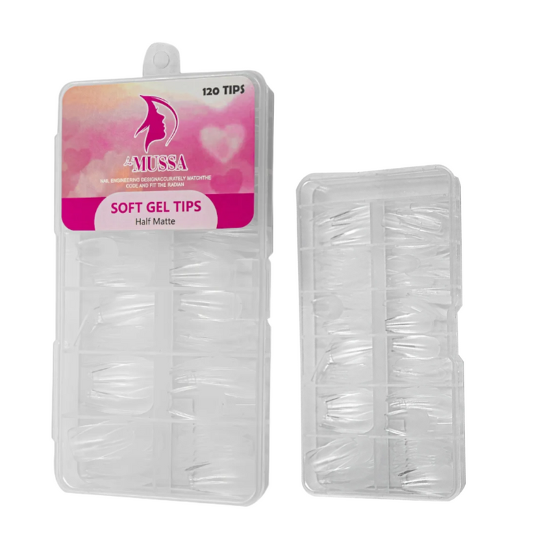 Tips soft gel Half Matte 120pz
