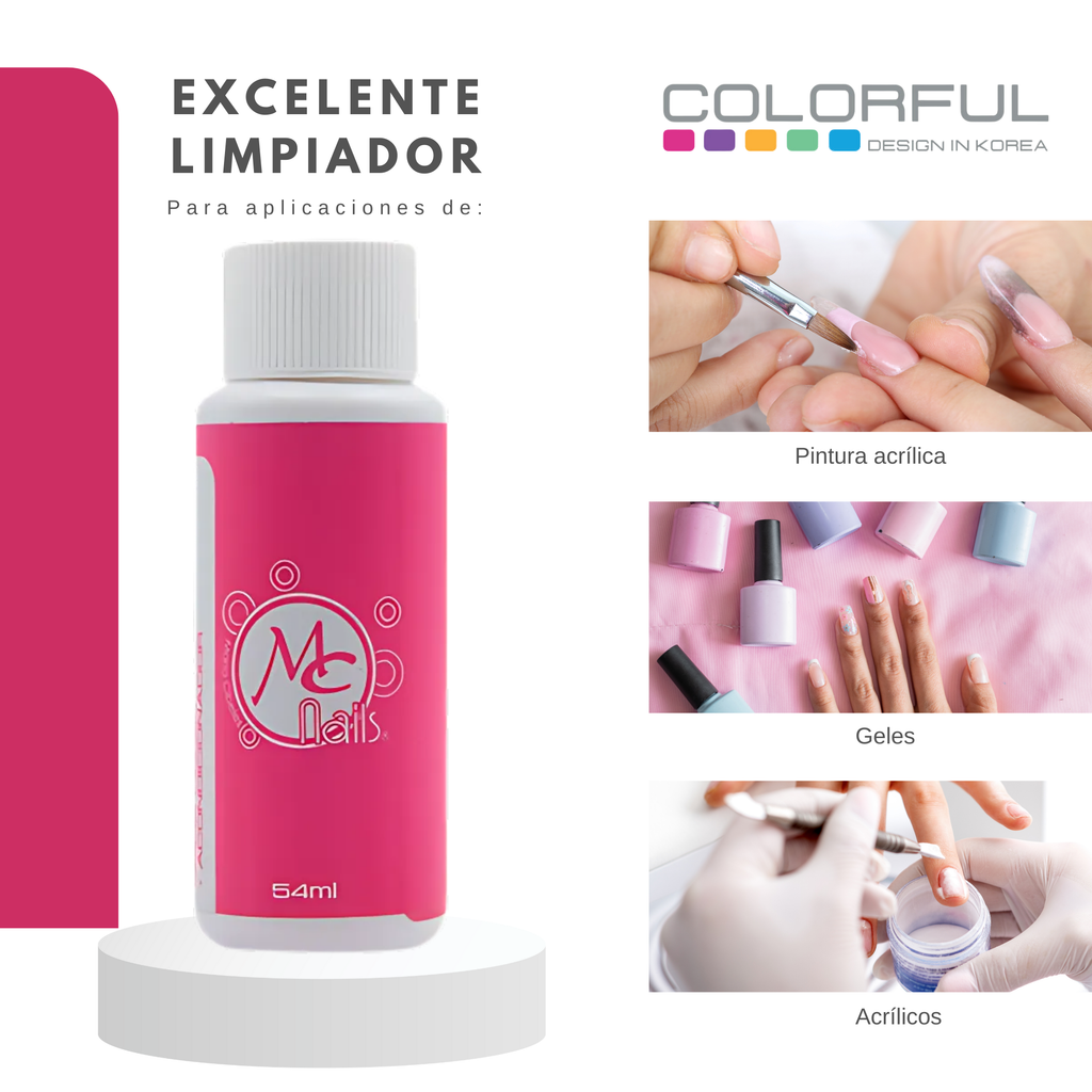 Colorful Limpia Pincel + Acondicionador 54ml Little Rose