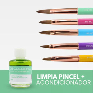 Colorful Limpia Pincel + Acondicionador 15ml Green Life