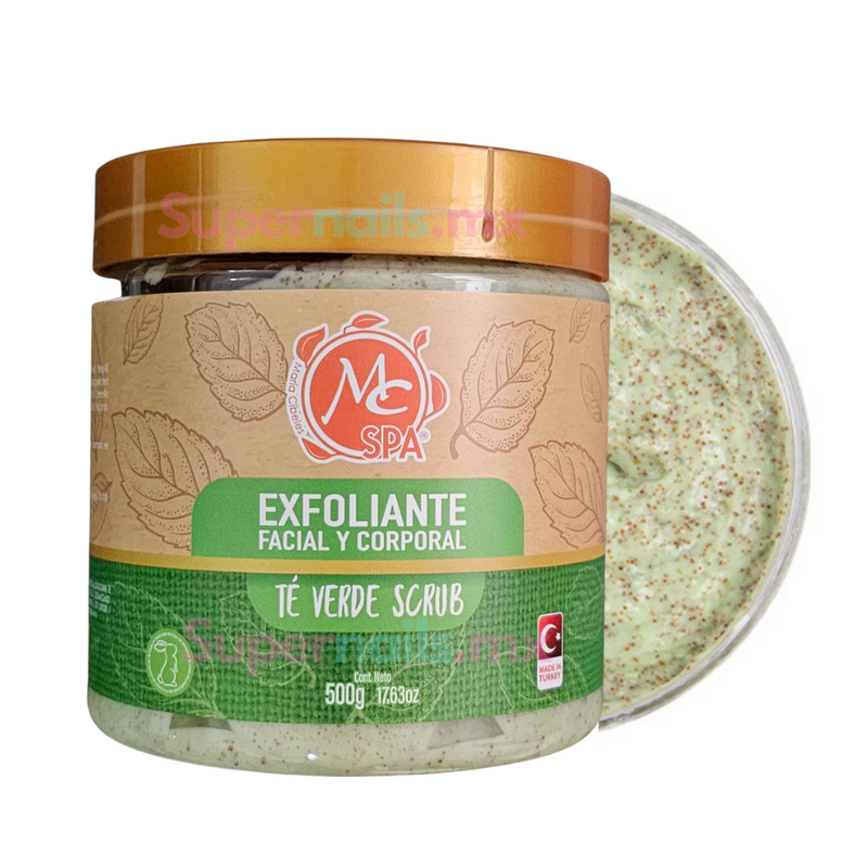 Exfoliante Facial Y Corporal 500g Mc Spa Té Verde. Mc Nails