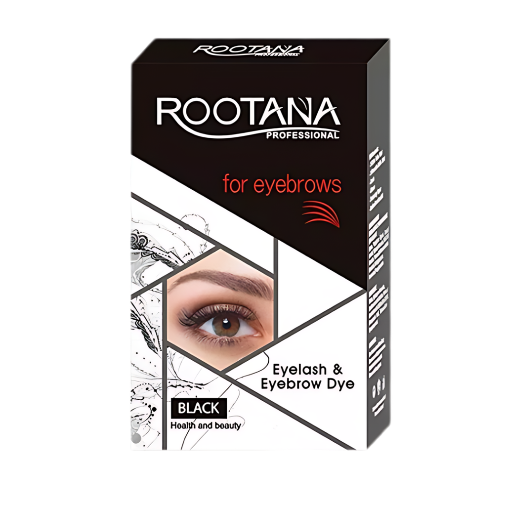 Tinta Henna Para Cejas Y Pestañas Profesional Rootana Kit Color Negro