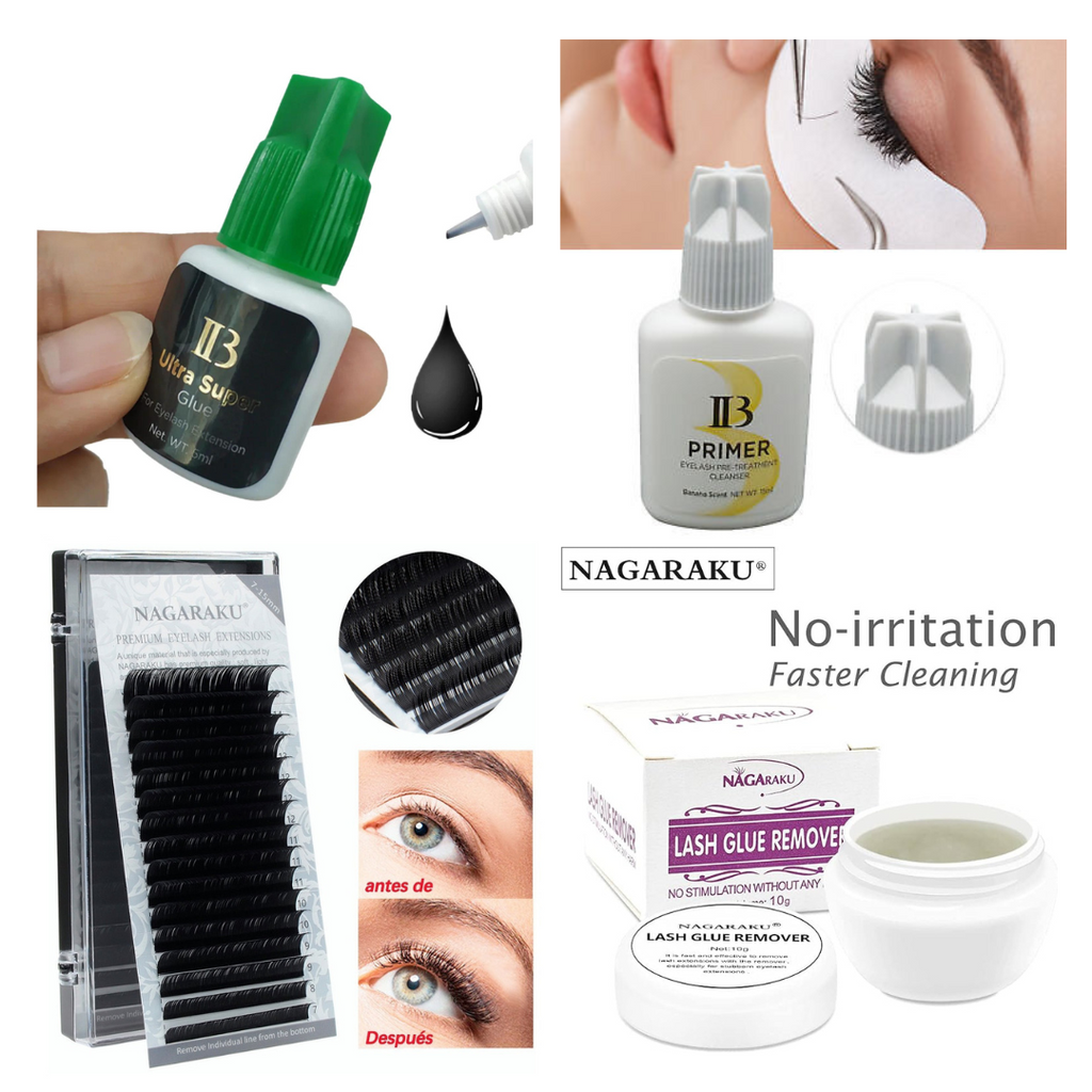 Kit Pestañas Profesional Nagaraku Ib Extensión Mink 1x1