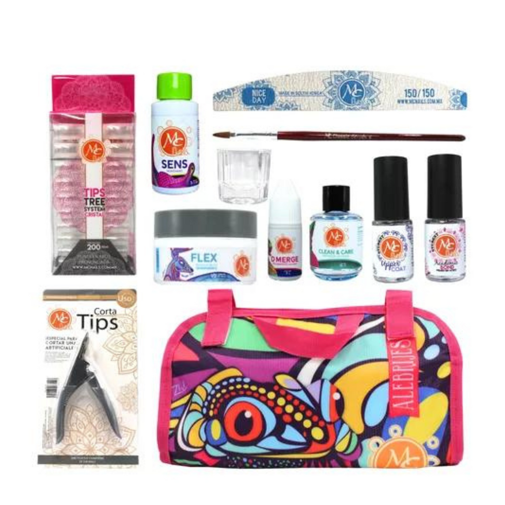 Kit School Uñas Basico Mc Nails 12 Piezas, Incluye Maletín