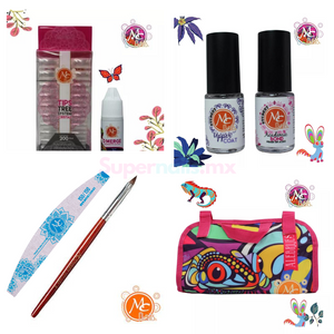 Kit School Uñas Básico Mc Nails 12 Piezas, Incluye Maletín