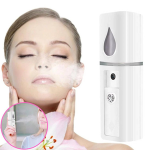 Nanomister Vaporizador Facial Portátil Para Extensiones De Pestañas Blanco