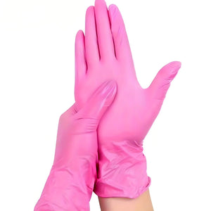 Guantes Rosas Desechables Multiusos | Paquete de 100 Piezas