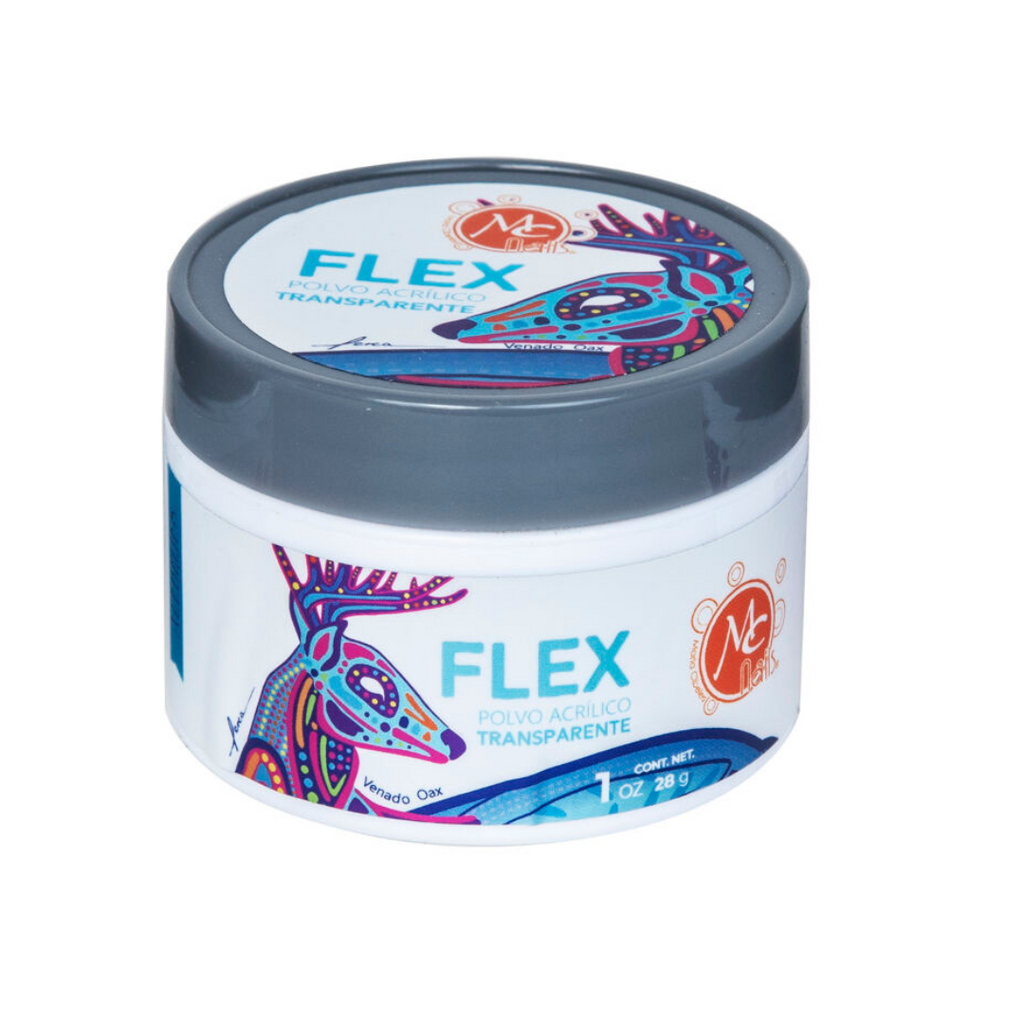 Polvo Acrílico Flex MC Nails Transparente 1 onza