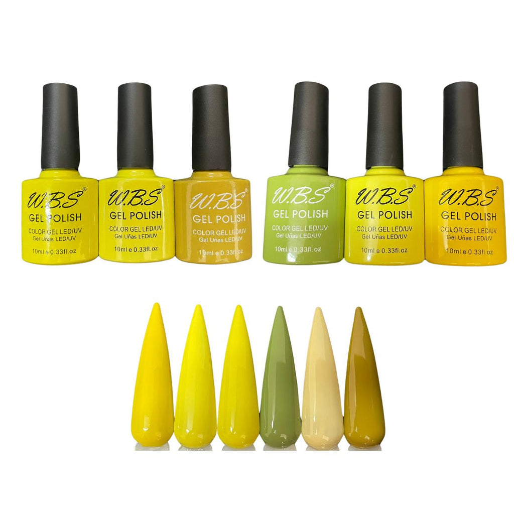 Gel Semipermanente Gama Z De 6 Piezas Marca WBS Para Uñas 10ml c/u