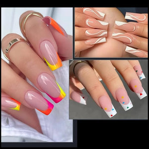 Tips para Soft Gel forma Cuadrada Caja con 550 piezas press on Manicure