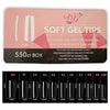 Tips para Soft Gel forma Cuadrada Caja con 550 piezas press on Manicure