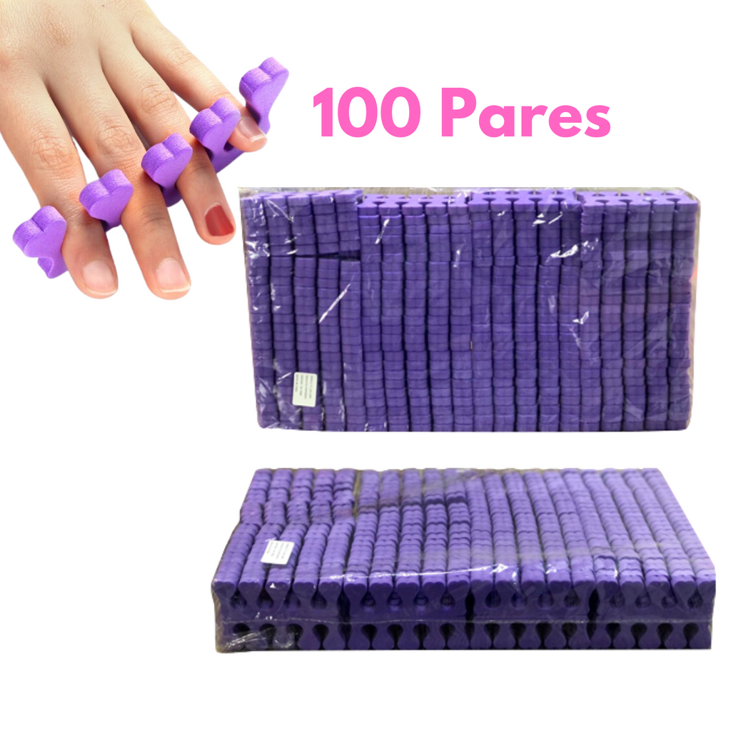 Separador de Dedos Paquete con 100 Pares Color a Escoger