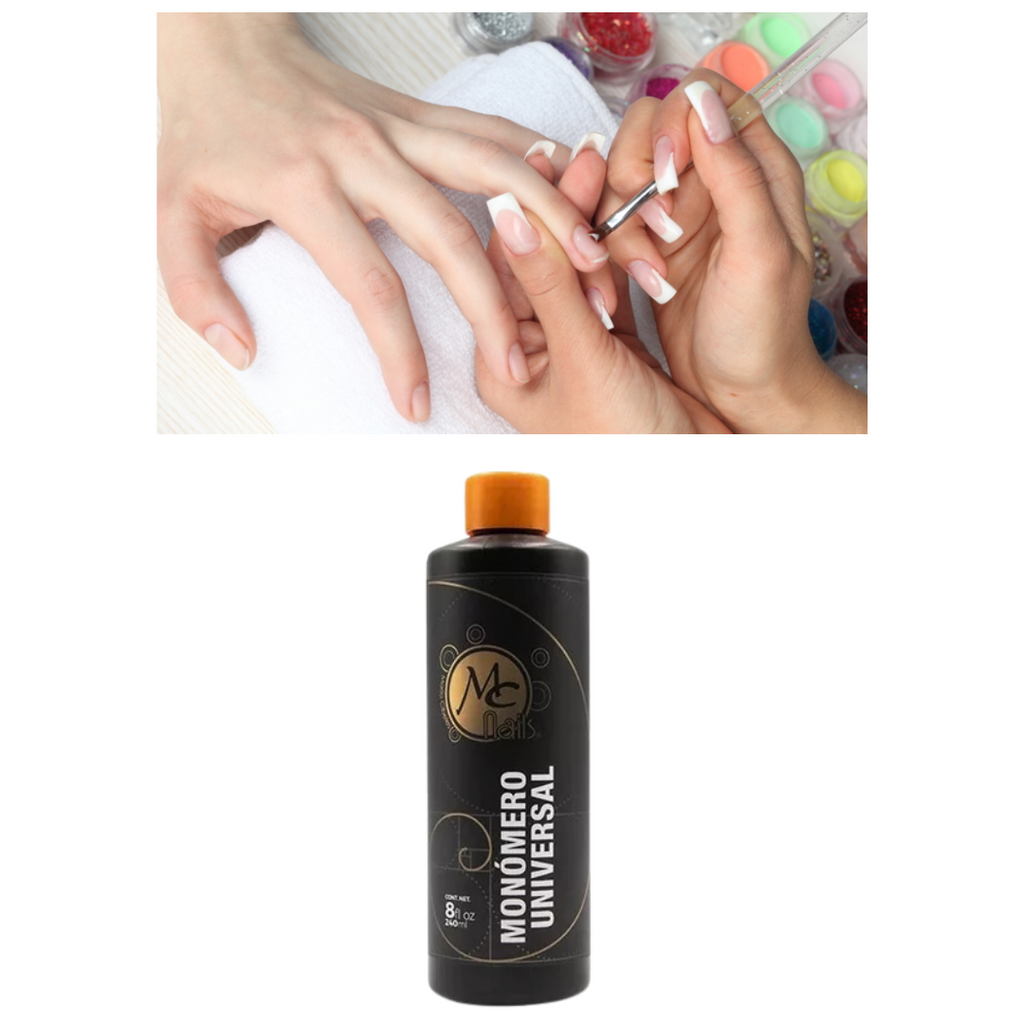 Monómero Universal Mc Nails Líquido Acrílico Bajo Aroma 8 Oz