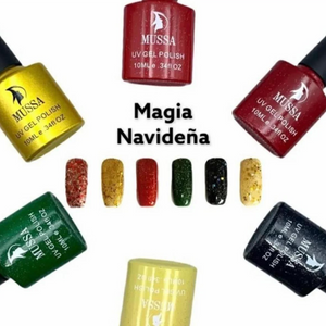 Esmalte Gel para Uñas Lé Mussa Gama Magia Navideña c/6pz