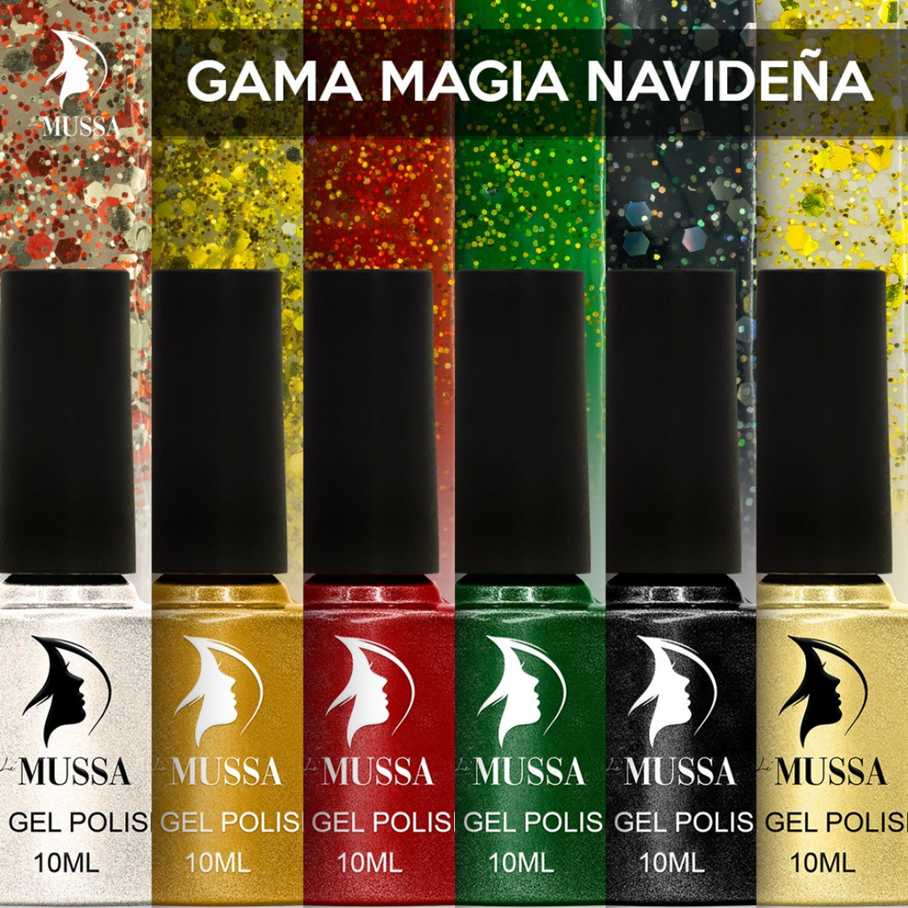 Esmalte Gel para Uñas Lé MUSSA Gama Magia Navideña c/6pz