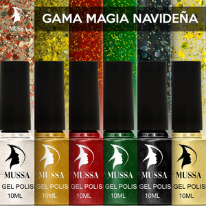 Esmalte Gel para Uñas Lé Mussa Gama Magia Navideña c/6pz