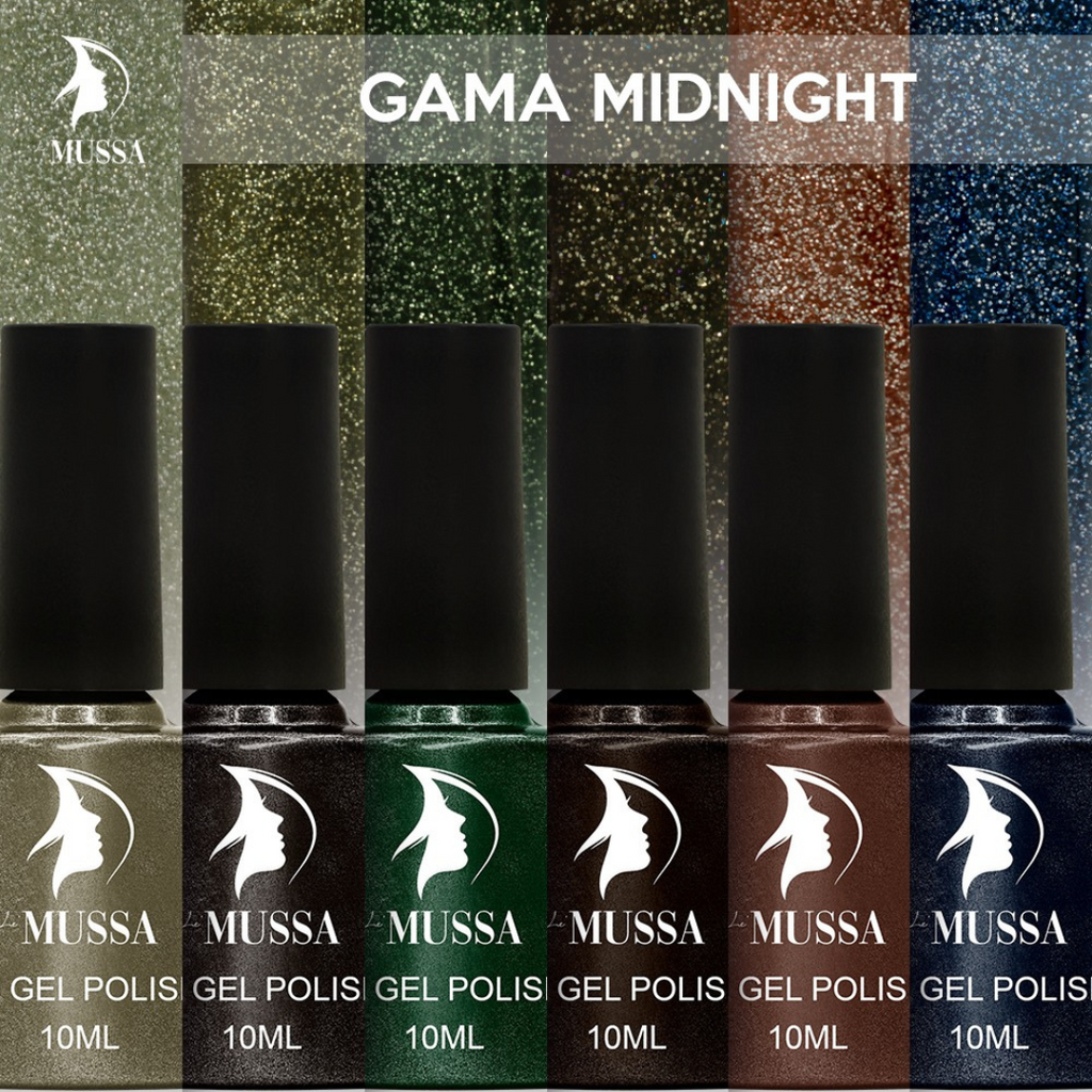 Esmalte Gel para Uñas Lé MUSSA Gama Midnigth c/6pz