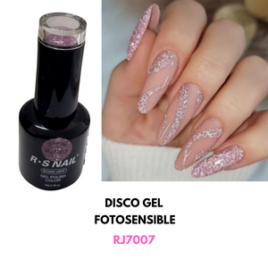 Esmalte Disco Gel RS Nail  (Fotosensible y/o Reflectivo)