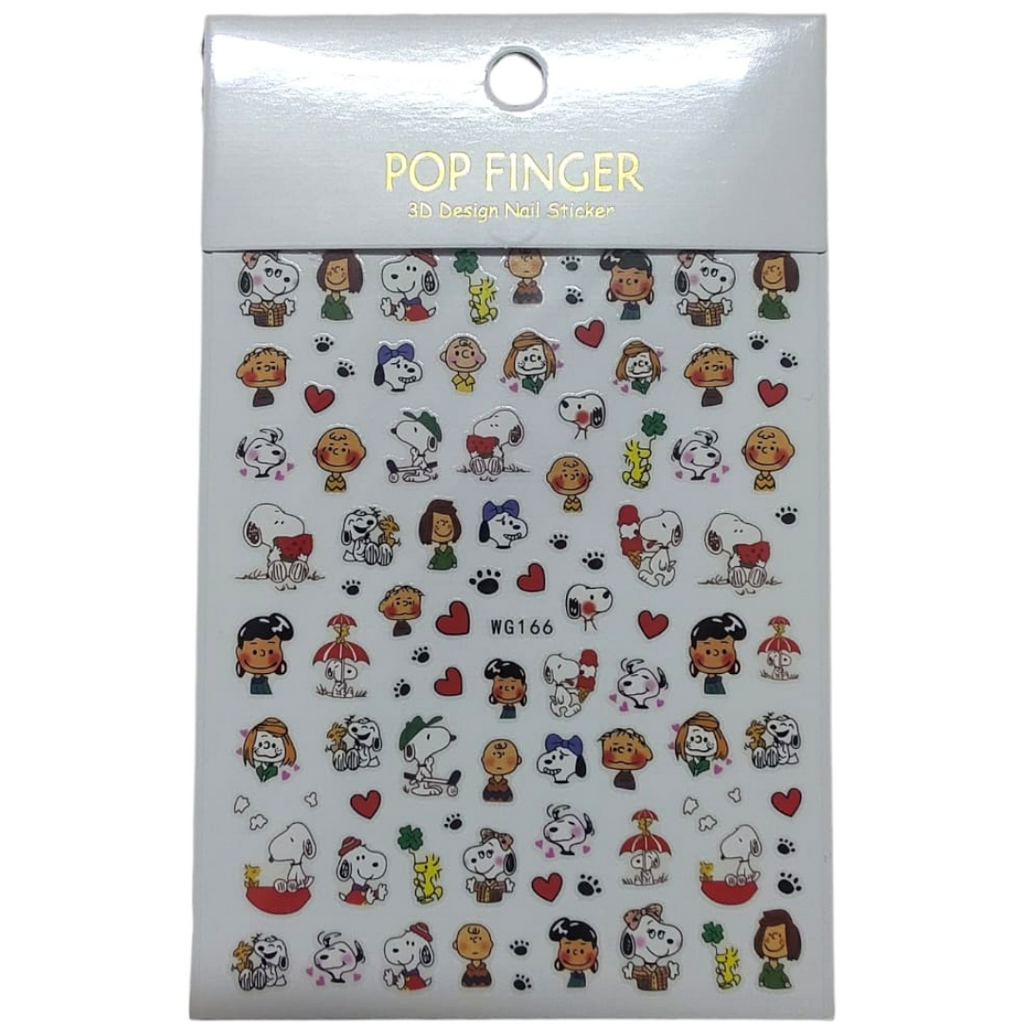 Sticker Para Uñas Pop Snoopy WG166