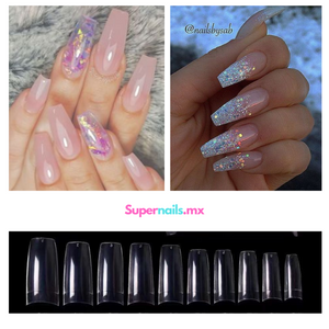 Tip Coffin Ballerina Natural o Cristal con 500 Piezas