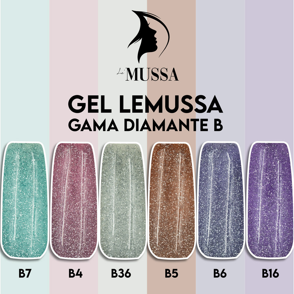 Gelish Lé MUSSA Diamante Gama B c/6pz